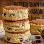 Flaky homemade cinnamon raisin biscuits with raisins and cinnamon, better than Hardee's version.