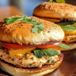Crock Pot Ranch Chicken Sandwiches served with fresh toppings on a soft bun