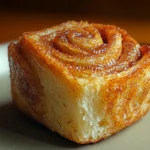 "King's Hawaiian Cinnamon Rolls fresh out of the oven, golden brown with a sweet glaze"