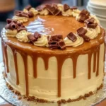 A classic Southern Caramel Cake with rich caramel frosting, sliced to reveal moist, buttery layers on a wooden cake stand.