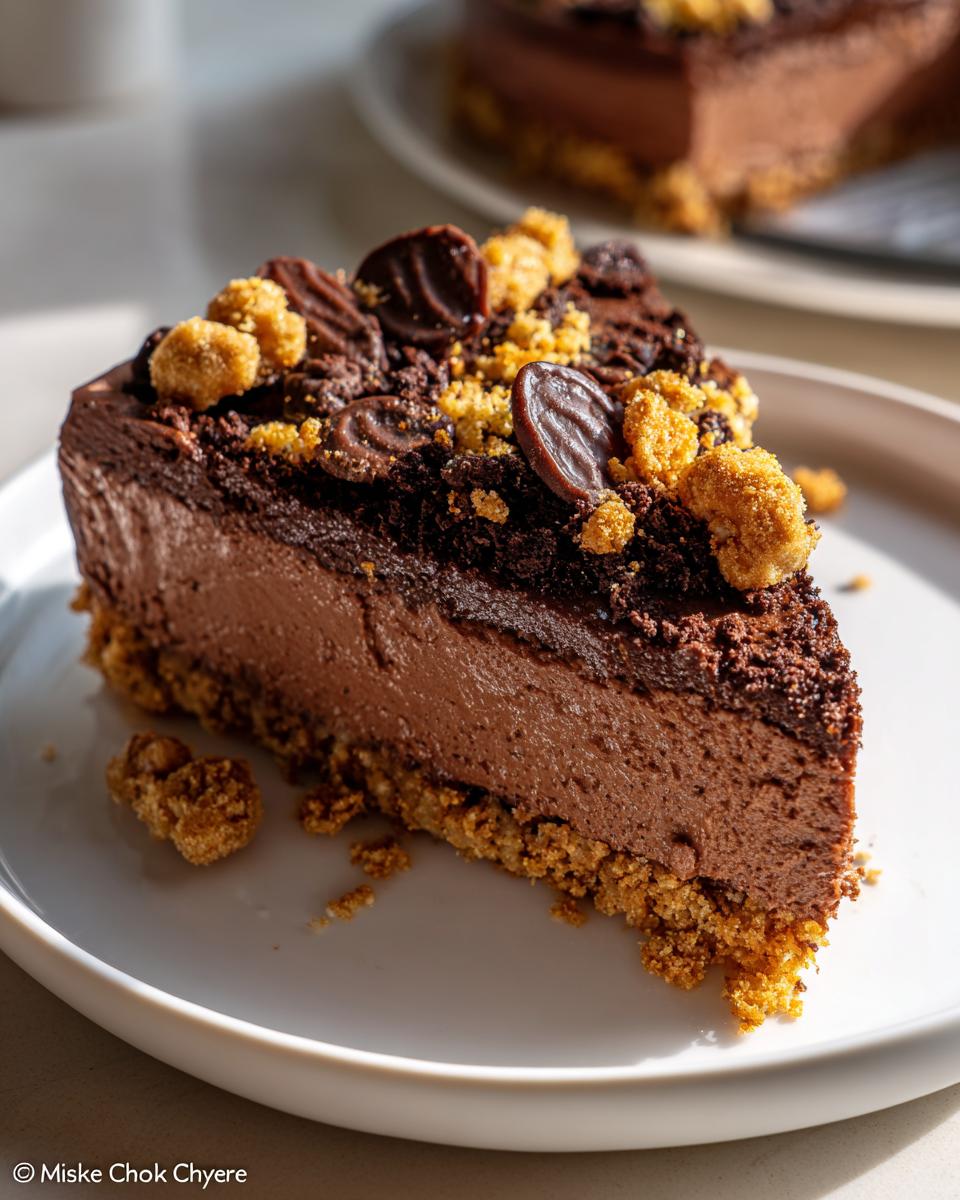 Dark Chocolate Pecan "Worms in Dirt" Mousse Tart