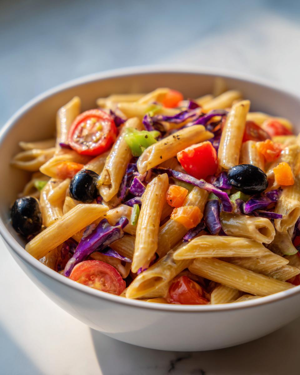 Spooky Halloween Pasta Salad