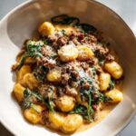 One-Pan Creamy Sausage and Spinach Gnocchi